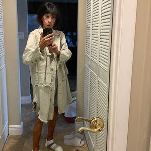 FREE PEOPLE RARE distressed COAT